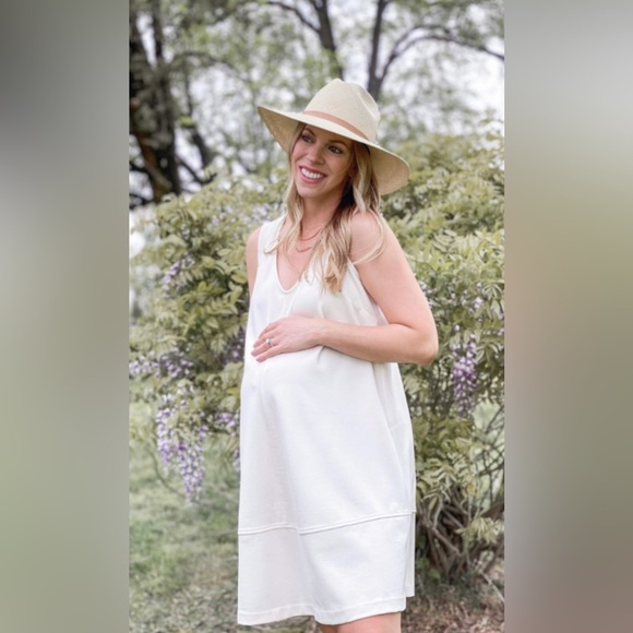 NWT The Nines By Hatch in Ivory Maternity Dress XL - Picture 1 of 5